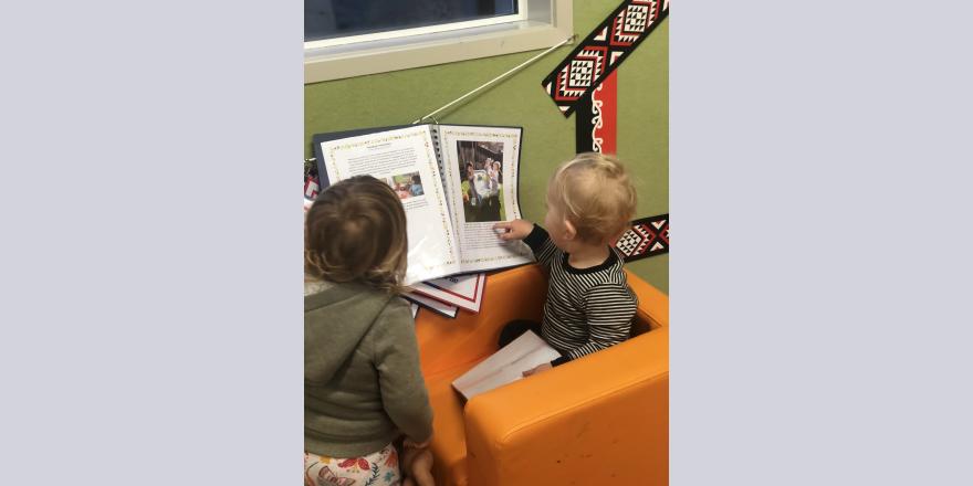 Kids reading at preschool